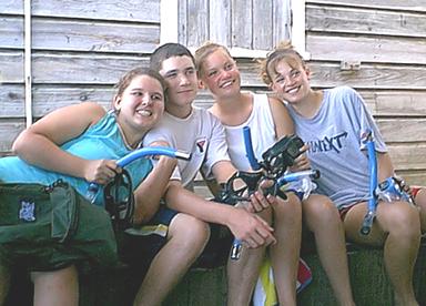 Getting snorkeling equipment